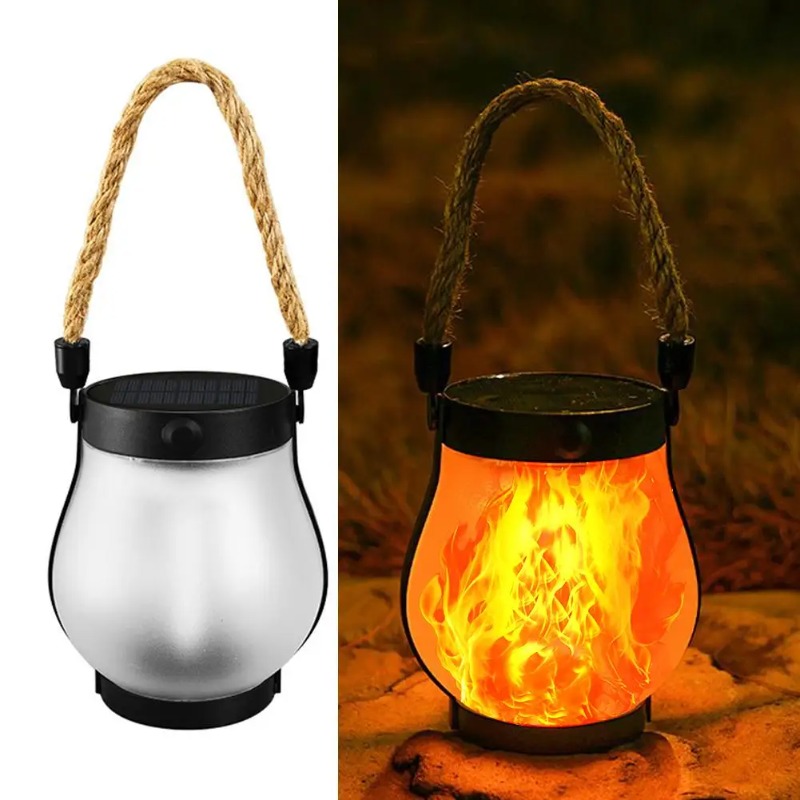 Rope Light Decoration - مصباح شمسي بتأثير اللهب قابل لإعادة