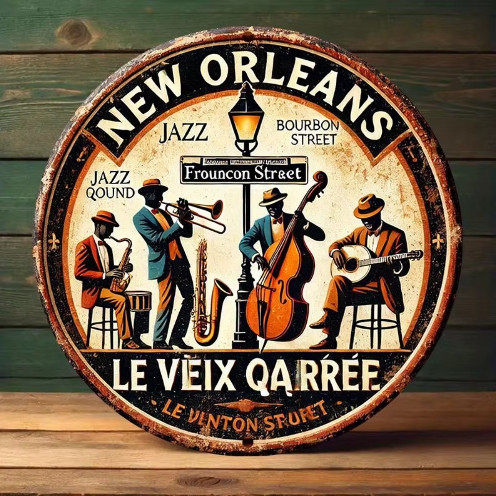 Home Decor New Orleans - لافتة مسطحة ثنائية الأبعاد لفرقة نيو