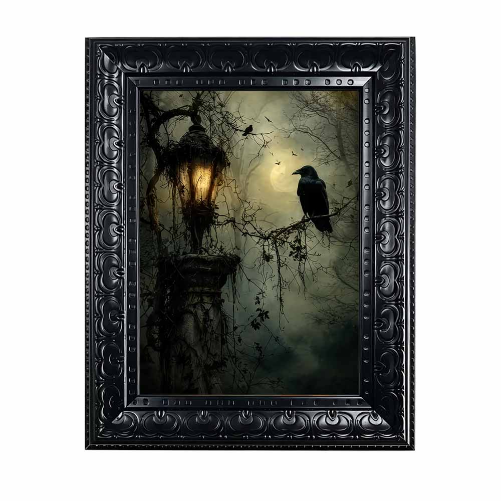 Home Decor Gothic - فن جداري للهالوين، لوحة قماشية مؤطرة