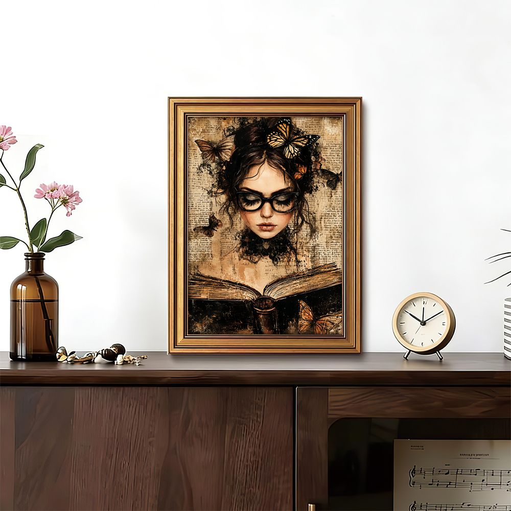 Abstract Oil Painting - ديكور جداري على طراز دارك أكاديميا،