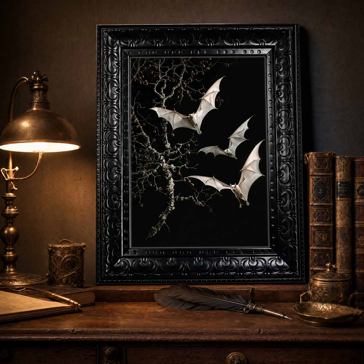 Abstract Oil Painting - لوحة فنية جدارية للهالوين بتصميم قوطي