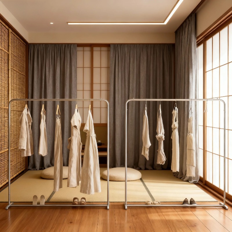 Home Decor Retail Stores - رف ملابس ذهبي فاخر رف ملابس