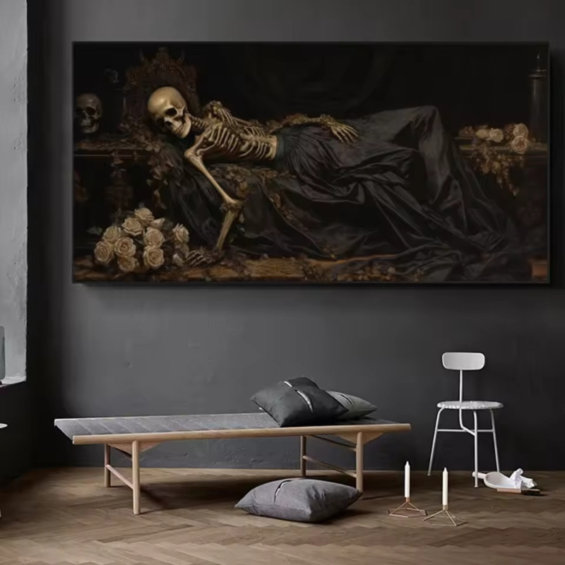 Home Decor Gothic - لوحة قماشية فنية قوطية داكنة لشخصية