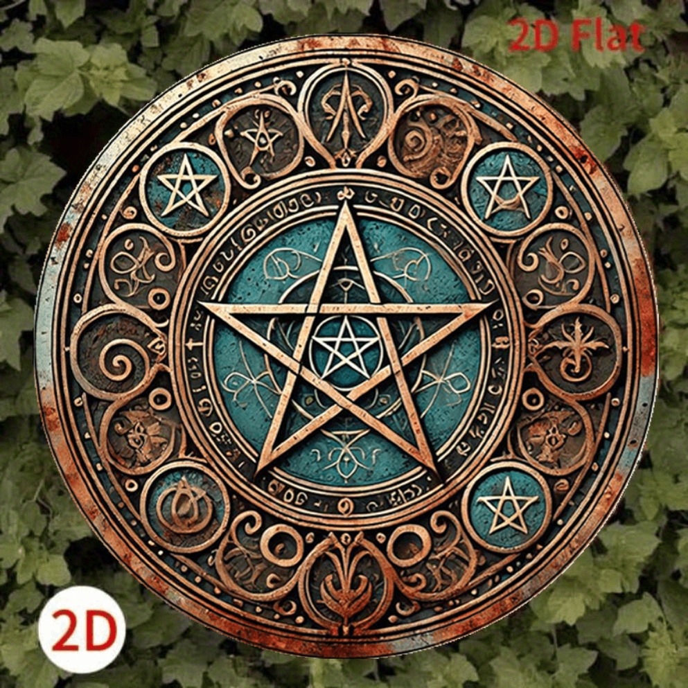 Home Decor Gothic - لافتة معدنية كلاسيكية على شكل نجمة