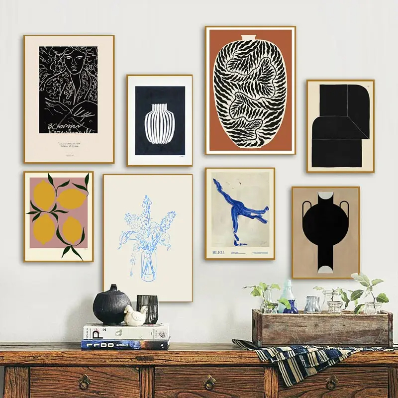 Home Decor Essentials - لوحات فنية جدارية هندسية بتصميم مينيماليستي