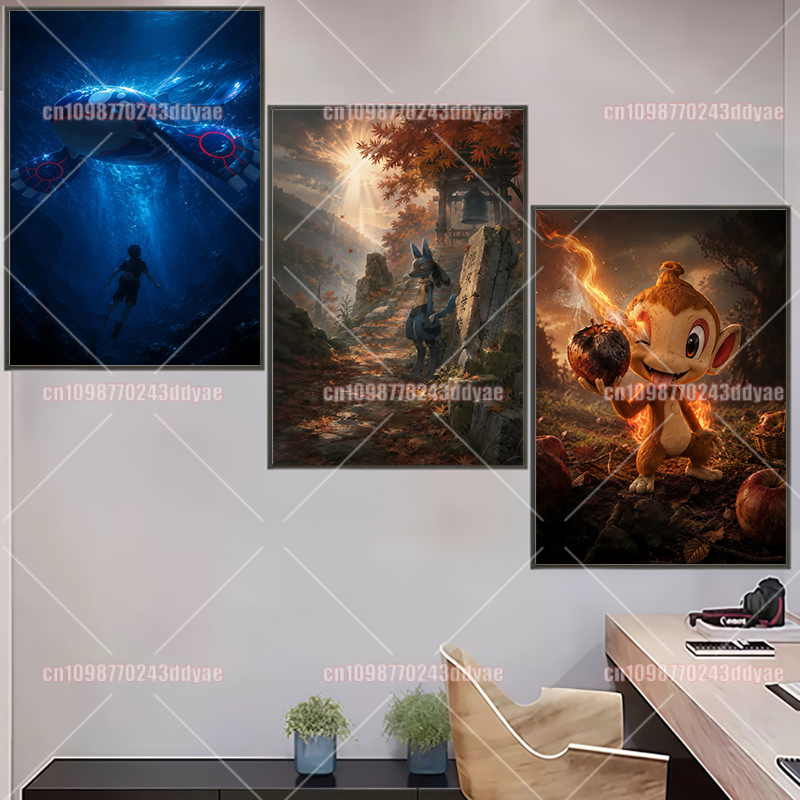 لوحات أصلية لشخصيات أنمي بوكيم - مراجعة Home Decor Canvas وسعره