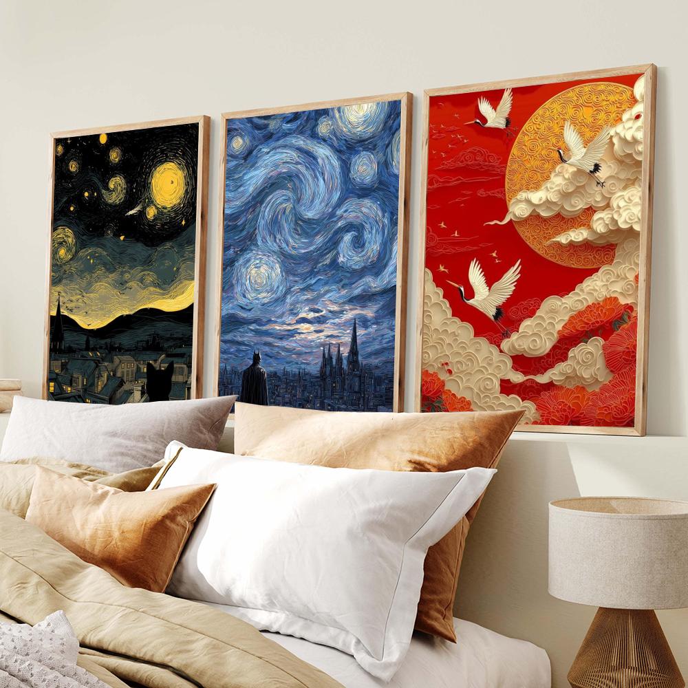 لوحة زيتية على طراز ياباندي، م - مراجعة Home Decor Japandi Style وسعره