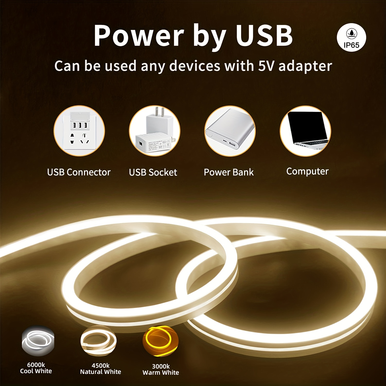 شريط إضاءة نيون LED بجهد 5 فول - مراجعة Rope Light Decoration وسعره