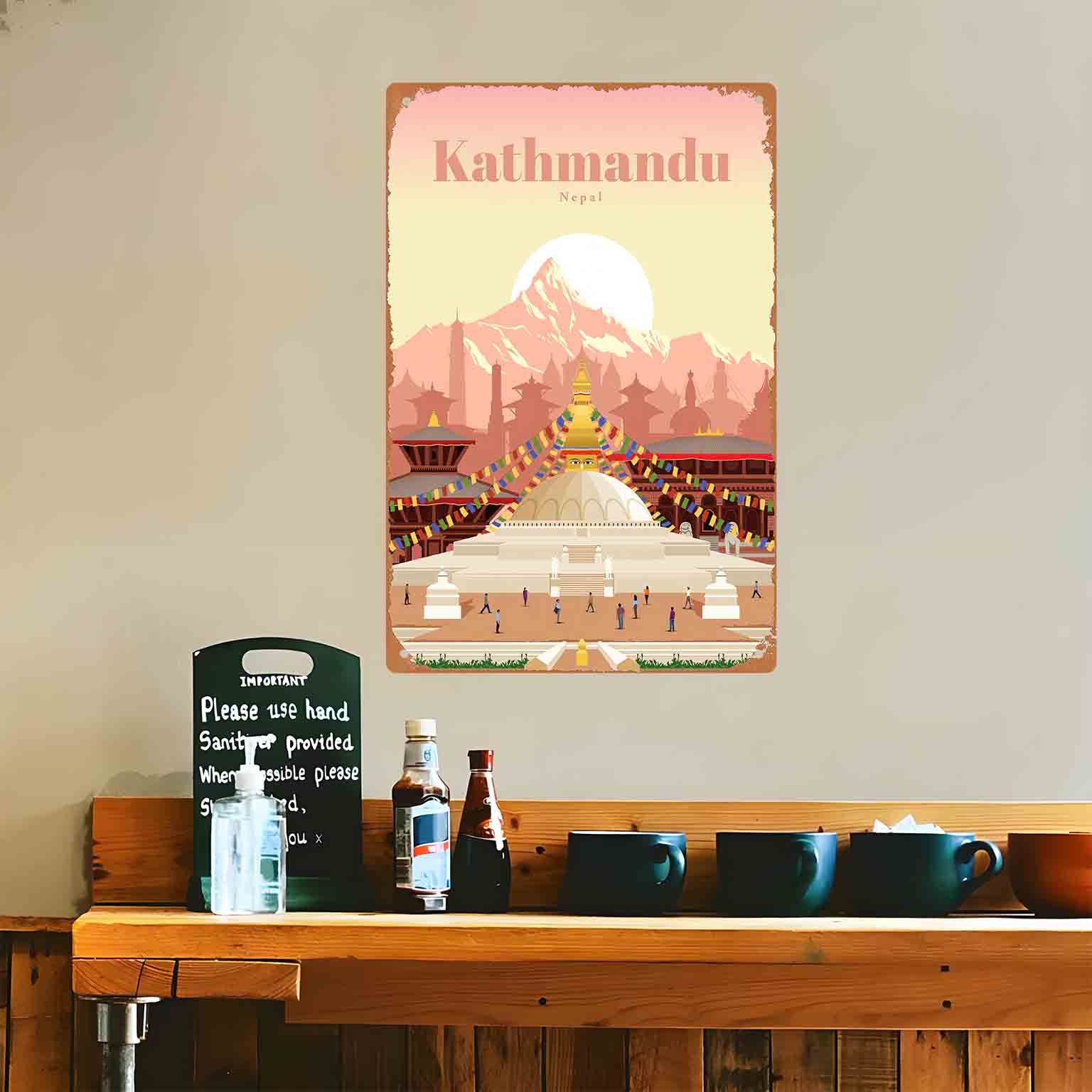 ملصق جداري ثنائي الأبعاد مسطح  - مراجعة Home Decor Kathmandu وسعره