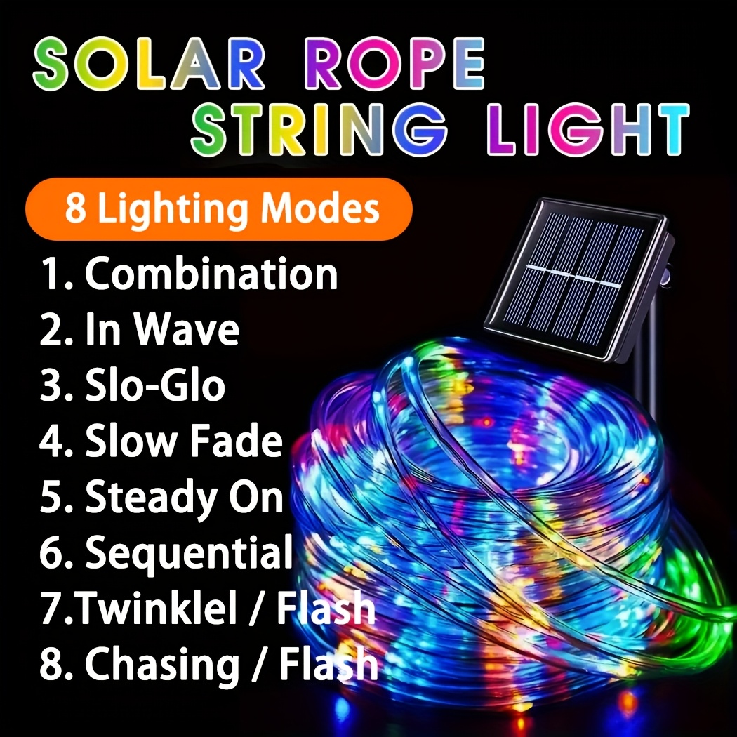 أضواء LED شمسية خارجية مقاومة  - مراجعة Rope Light Decoration وسعره